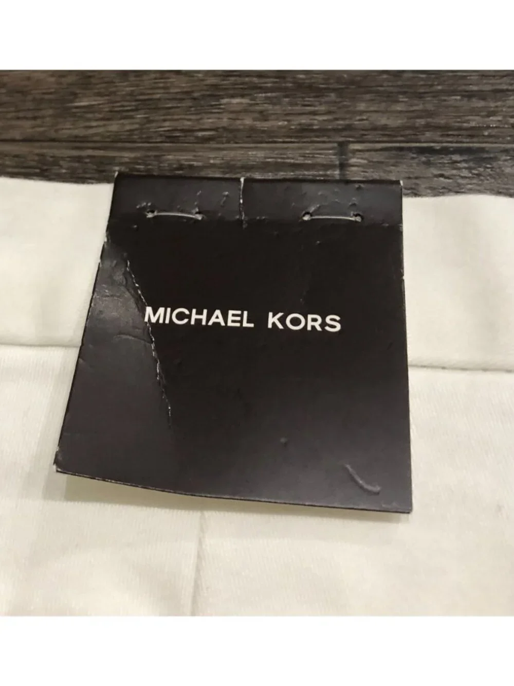Michael Kors Mens Size 38 White Flat Front Casual Chino Shorts New with $98 Tags